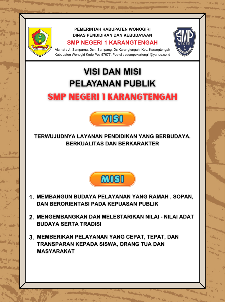 visi dan misi pelayanan publik