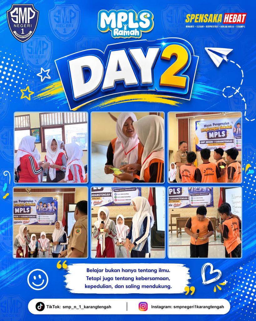 DAY 2 MPLS RAMAH 2026 SMP Negeri 1 Karangtengah 📚 day 2 mpls ramah 2026smp negeri 1 karangtengahhari kedua masa pengenalan lingkungan sekolah ( (4)