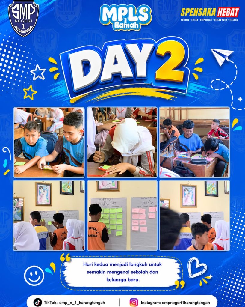 DAY 2 MPLS RAMAH 2026 SMP Negeri 1 Karangtengah 📚 day 2 mpls ramah 2026smp negeri 1 karangtengahhari kedua masa pengenalan lingkungan sekolah ( (6)
