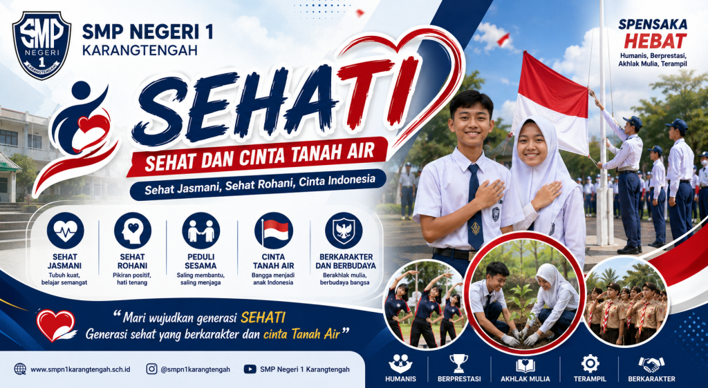 Wujudkan Jiwa Nasionalis dan Tubuh Bugar, SMPN 1 Karangtengah Gelar Program SEHATI (Sehat dan Cinta Tanah Air)